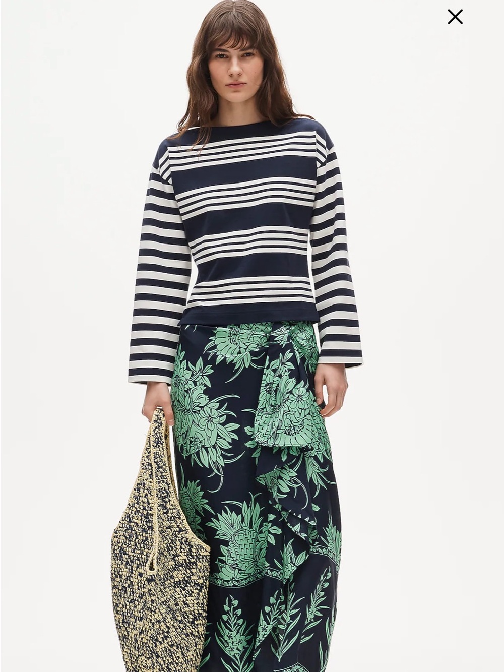 J. Crew Cinched Waist Top in Heavyweight Cotton, size S
